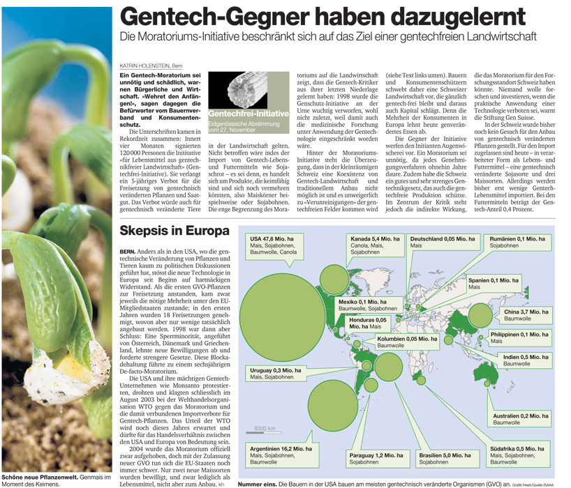 Gentech (Basler Zeitung)